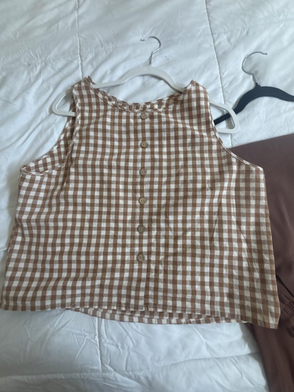 Gingham Crop Tank Top